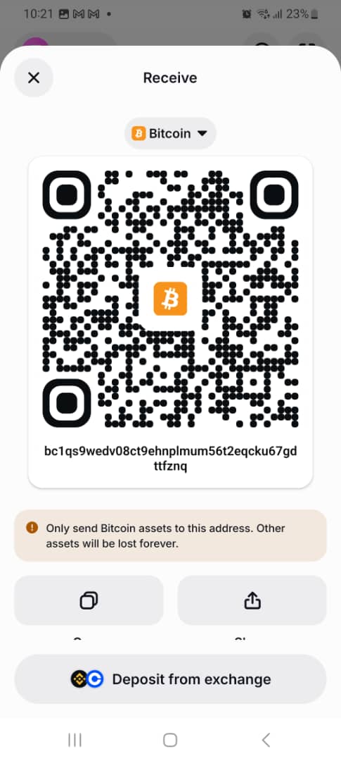 Bitcoin donation QR code